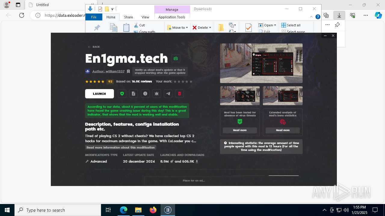 Malware analysis https://data.exloader.net/ExLoader_Installer.exe ...
