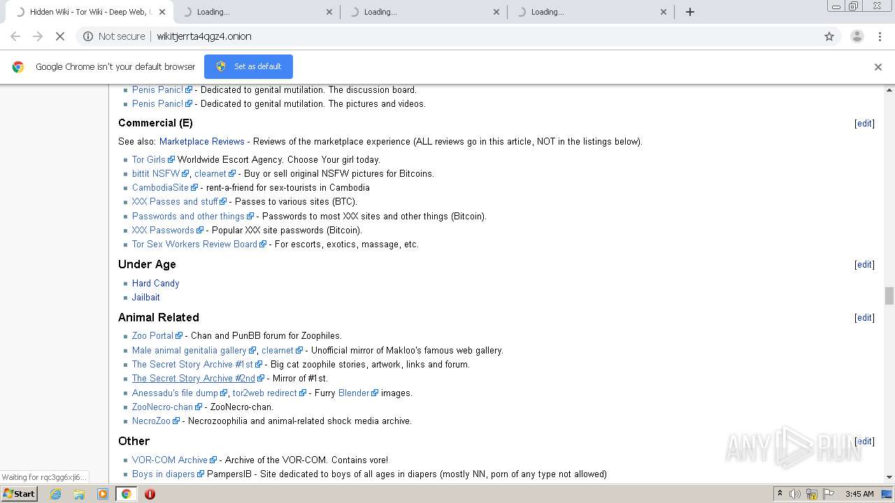 Malware analysis HTTP://wikitjerrta4qgz4.onion Malicious activity | ANY.RUN  - Malware Sandbox Online