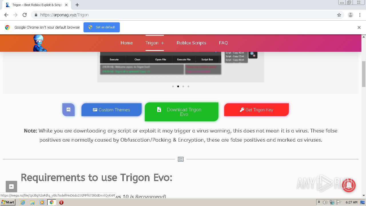trigon roblox exploit key