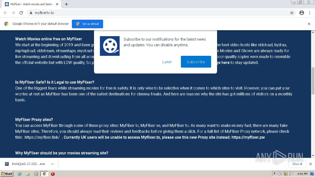 Malware analysis https://myflixertv.to/ Malicious activity | ANY.RUN -  Malware Sandbox Online