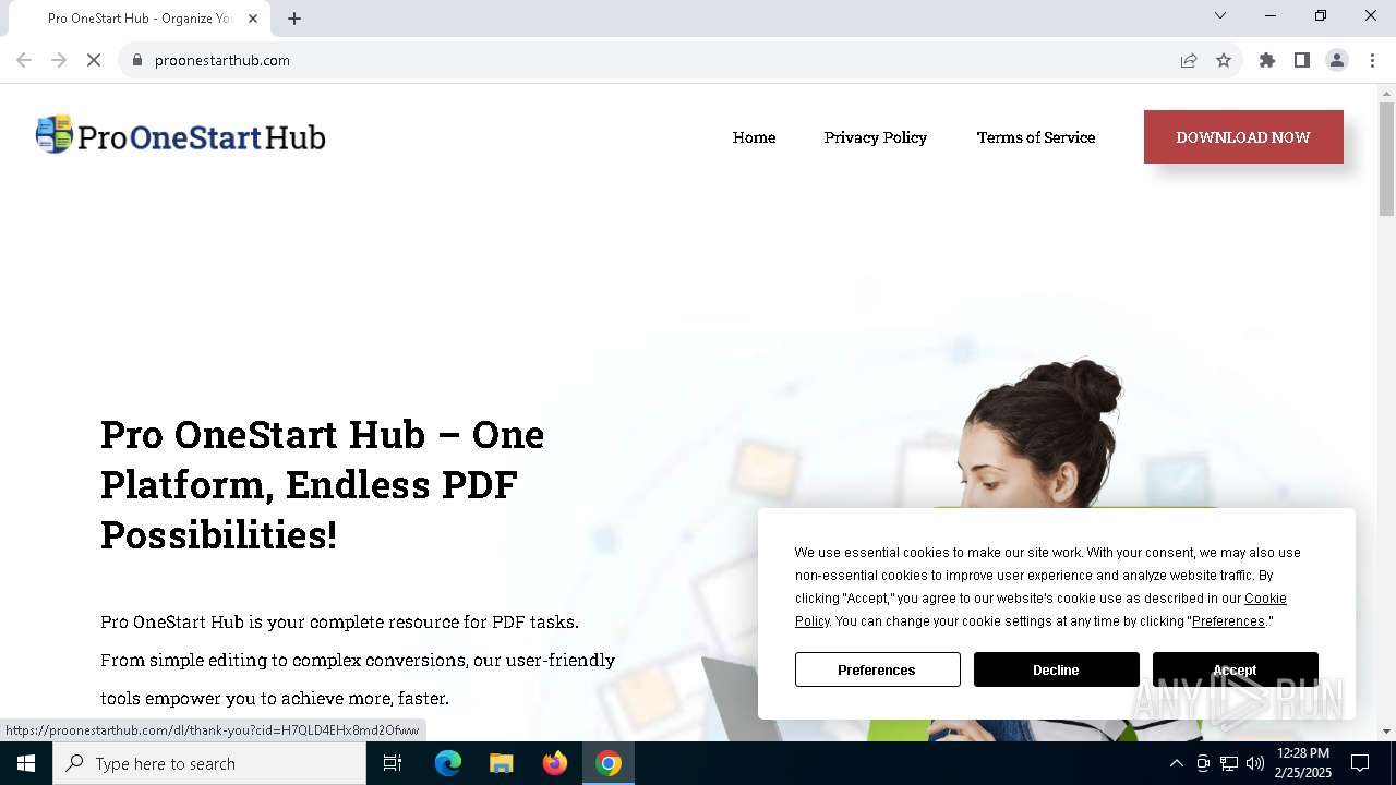 Malware analysis proonestarthub.com Malicious activity | ANY.RUN ...