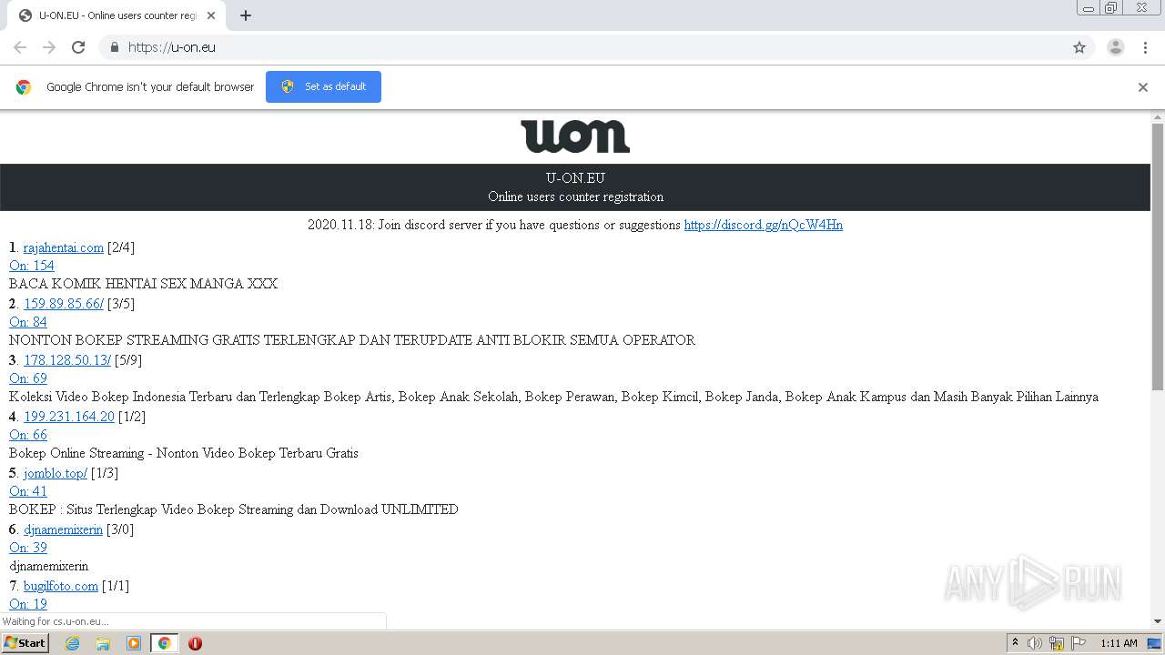 Malware analysis http:u-on.eu Malicious activity | ANY.RUN - Malware  Sandbox Online