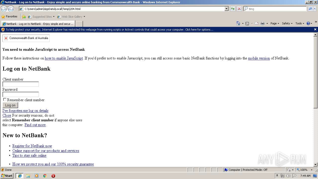 Http Commbank Detailsaccess Com 204 61410142778 Interactive
