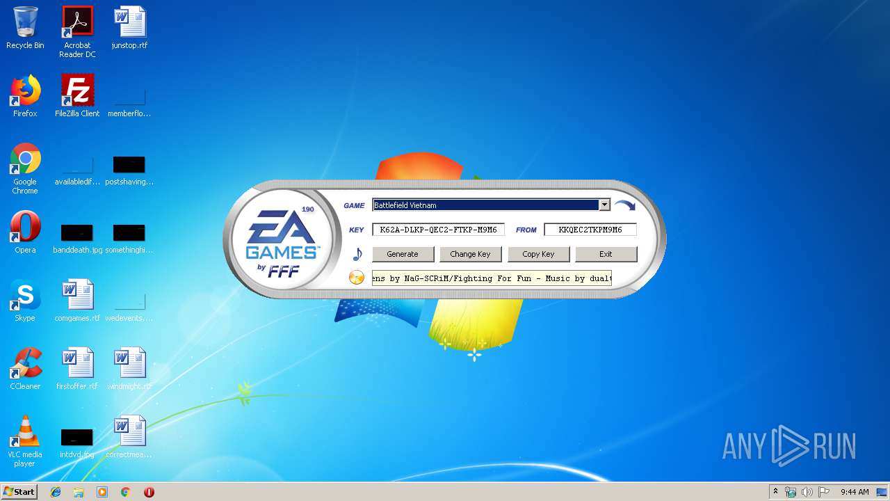 Malware analysis EA Games Keygen v190.exe No threats detected | ANY.RUN -  Malware Sandbox Online