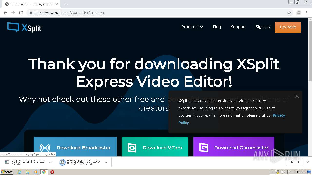 Www Xsplit Com Vcam Any Run Free Malware Sandbox Online