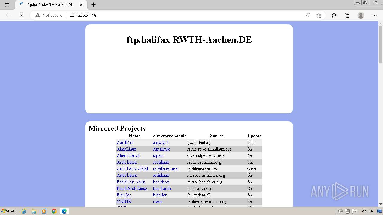 Malware analysis 137.226.34.46 Malicious activity ANY.RUN Malware