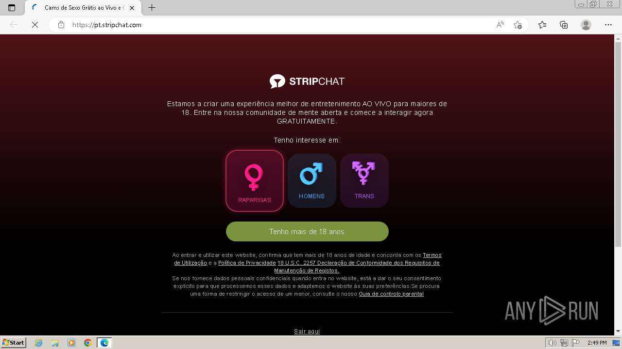 Malware analysis pt.stripchat.com Malicious activity | ANY.RUN - Malware  Sandbox Online