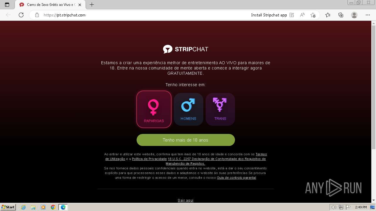 Malware analysis pt.stripchat.com Malicious activity | ANY.RUN - Malware  Sandbox Online