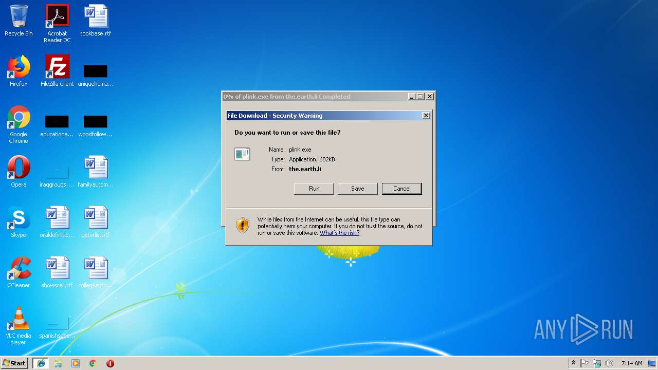Malware analysis https//the.earth.li/sgtatham/putty/latest/w64/plink
