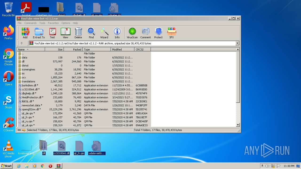 Malware Analysis YouTube View Bot V2.1.2.Rar Malicious Activity.