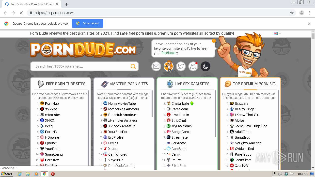 Malware analysis theporndude.com Malicious activity | ANY.RUN -  Malware Sandbox Online