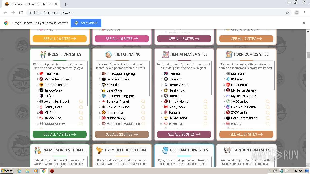 Malware analysis theporndude.com Malicious activity | ANY.RUN -  Malware Sandbox Online