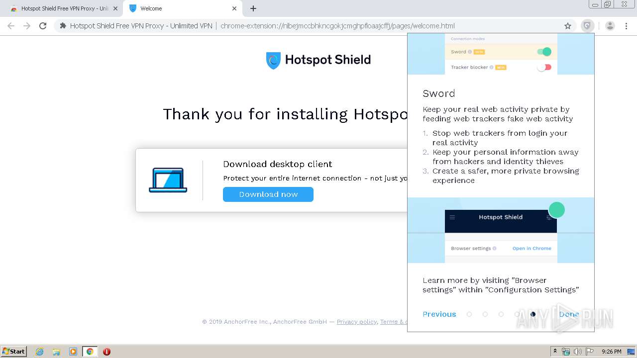 anchorfree hotspot shield chrome