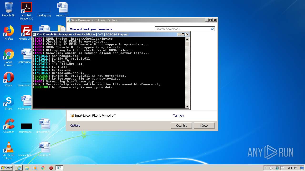 Malware analysis https://k-storage.com/krnl_console_bootstrapper.exe ...