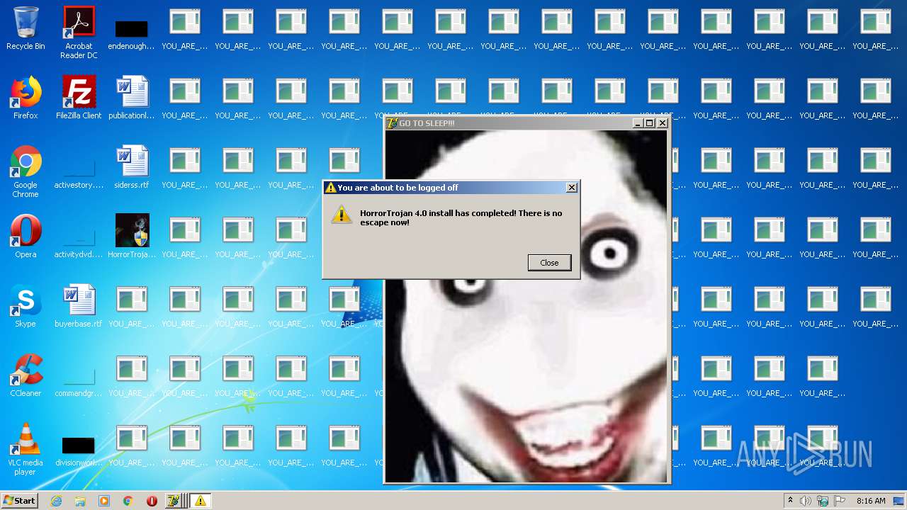 Analysis HorrorTrojan4.exe (MD5: 776C50B8E115FA57E9BD1A52E39D486C ...