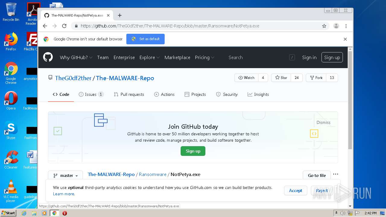 Malware analysis https://github.com/TheG0df2ther/The-MALWARE-Repo/blob ...