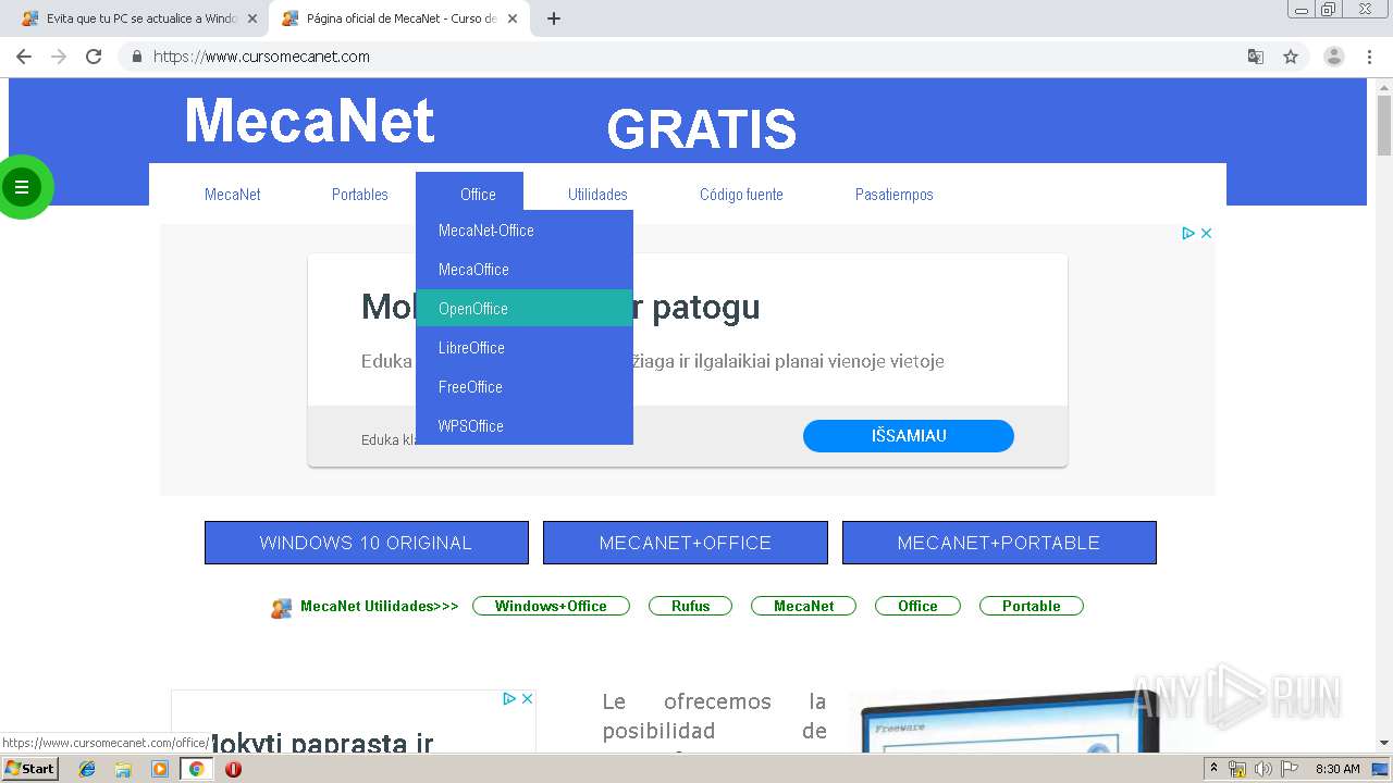 Malware analysis  Malicious activity  -  Malware Sandbox Online