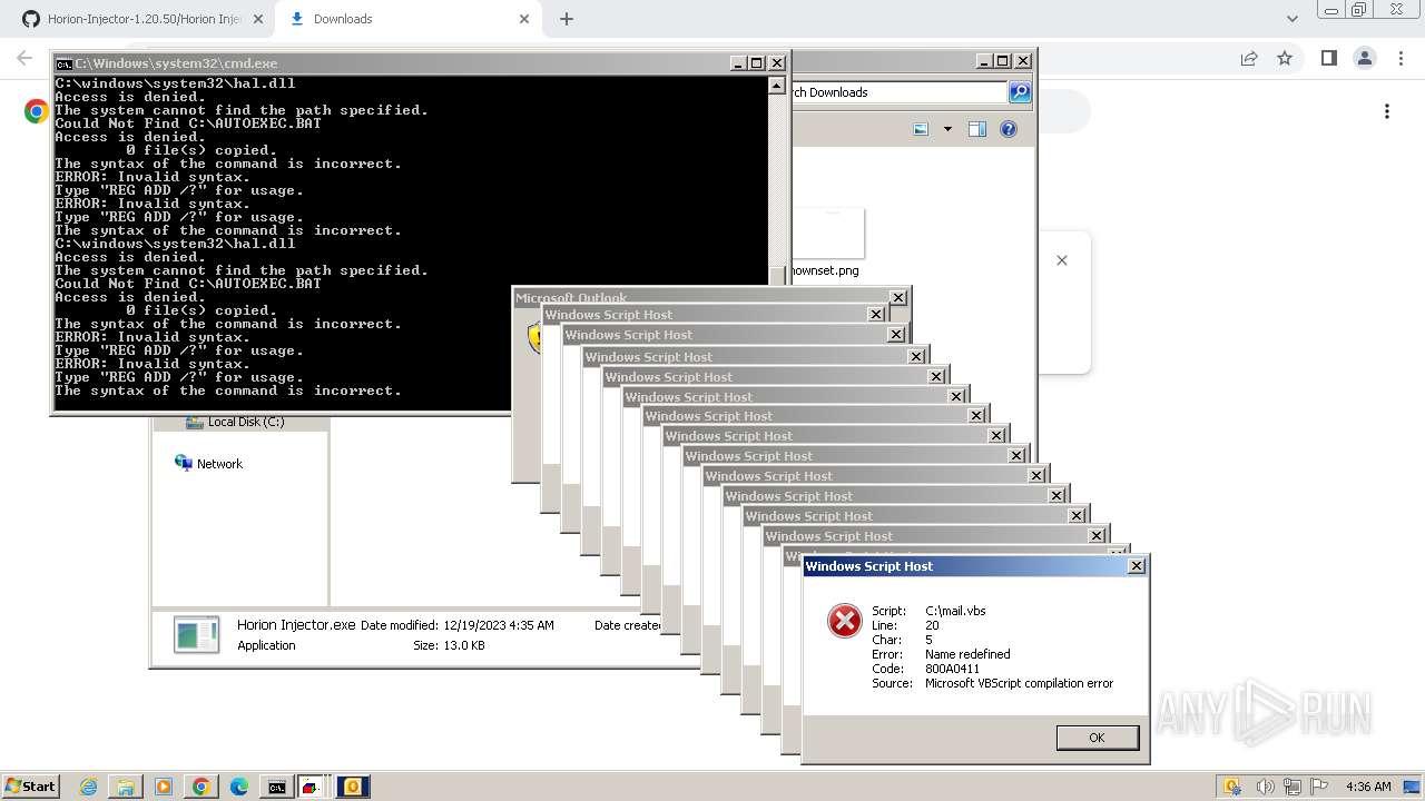 Malware analysis https://github.com/Sundavar/Horion-Injector-1.20.50 ...