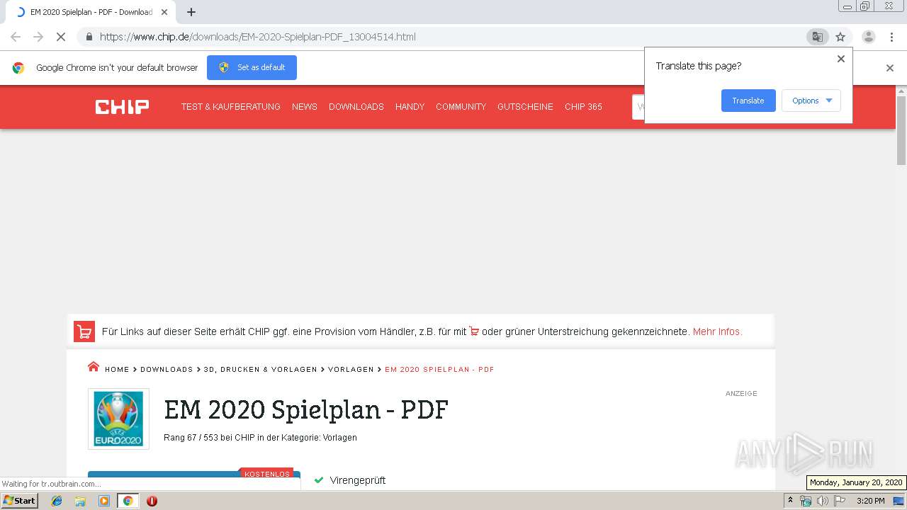 Http Www Chip De Downloads Em 2020 Spielplan Pdf 13004514 Html Any Run Free Malware Sandbox Online