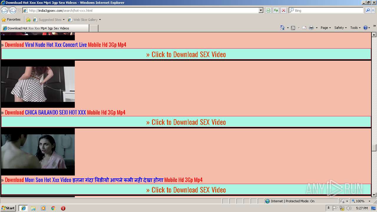 Malware analysis http://india3gpsex.com/search/mwh.html, No threats  detected | ANY.RUN - Malware Sandbox Online