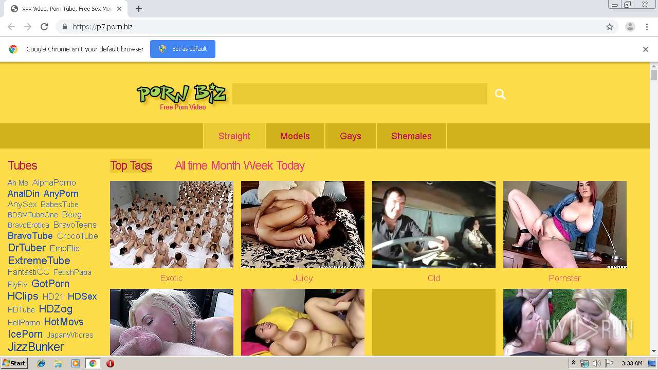 Malware analysis http://p7.porn.biz Malicious activity | ANY.RUN - Malware  Sandbox Online