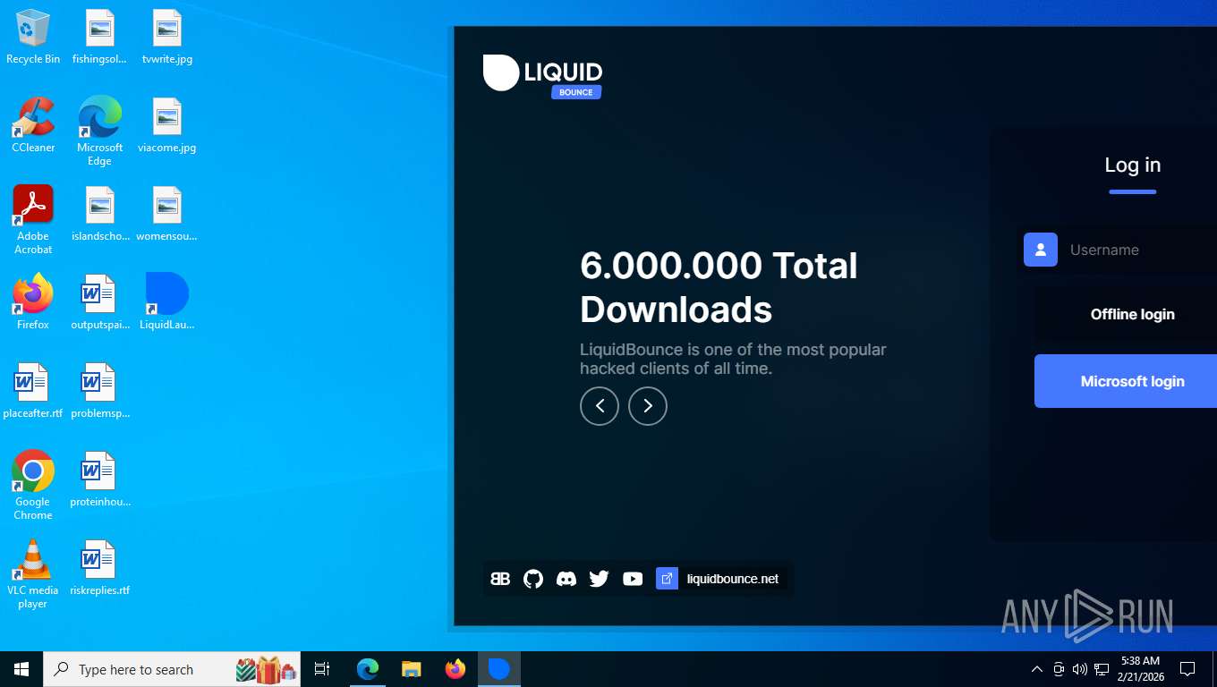 Malware analysis liquidbounce.net Malicious activity | ANY.RUN ...