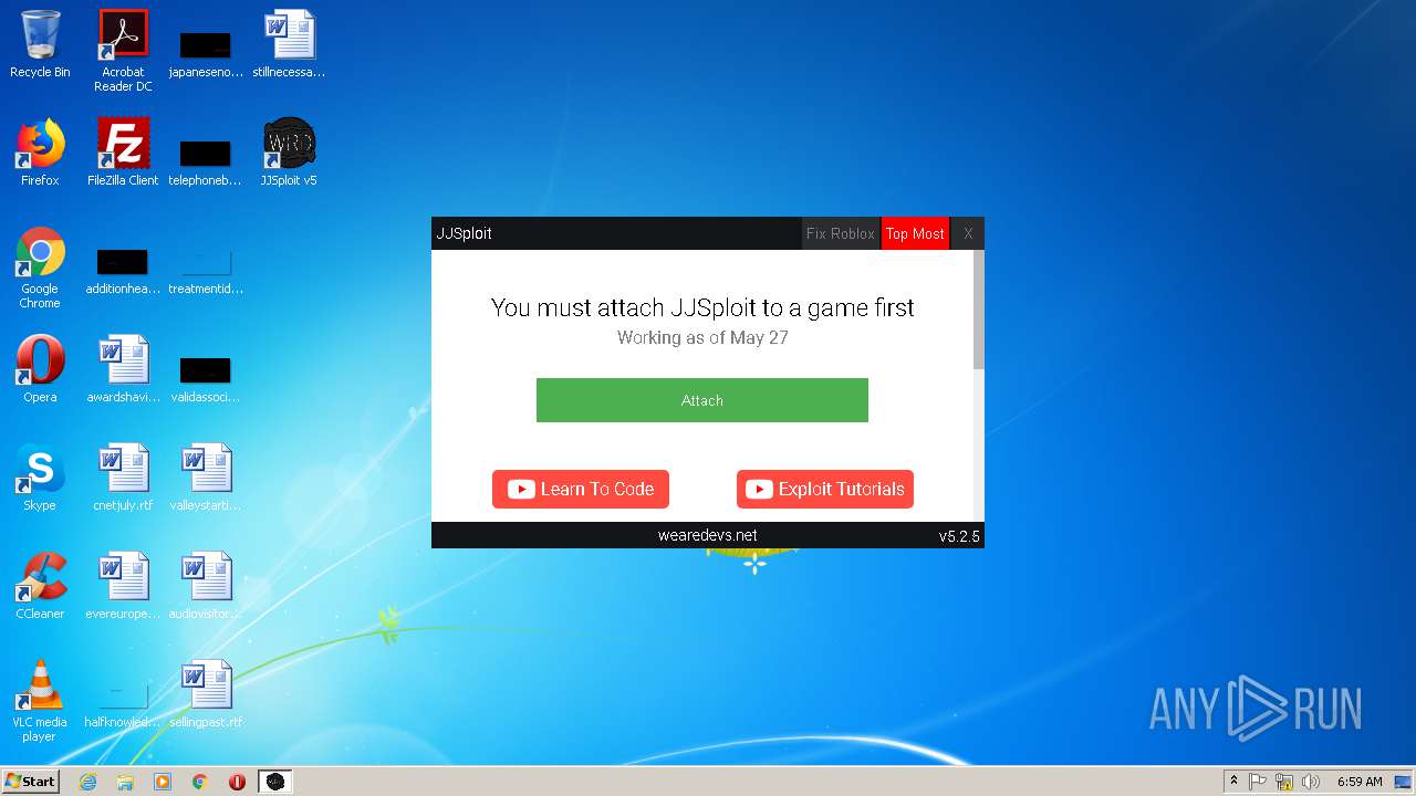Malware analysis https://cdnwrd2.com/r/2/1568992182315/JJSploit%20v5%20Setup%205.2.5.exe  Malicious activity | ANY.RUN - Malware Sandbox Online