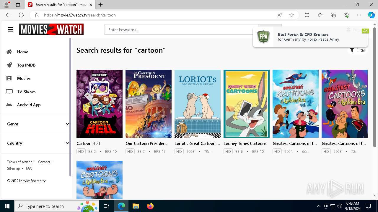 Malware analysis movies2watch.tv Malicious activity ANY.RUN Malware Sandbox Online