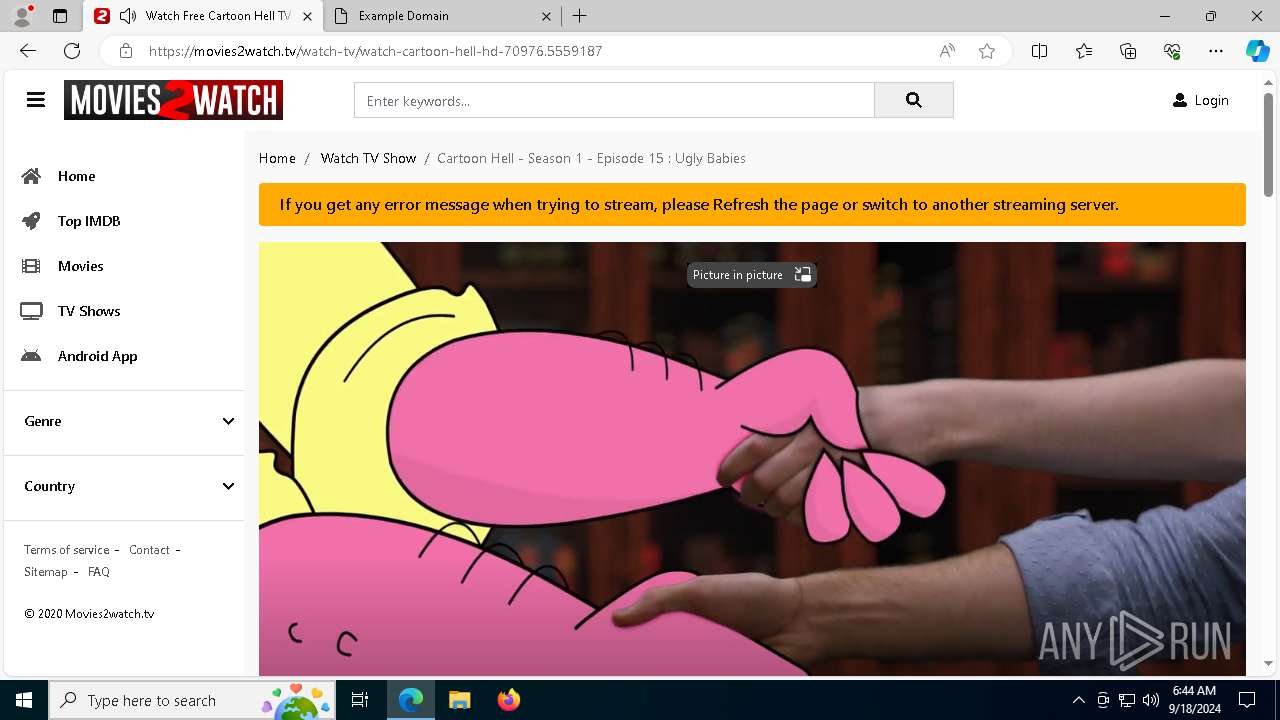 Malware analysis movies2watch.tv Malicious activity ANY.RUN Malware Sandbox Online