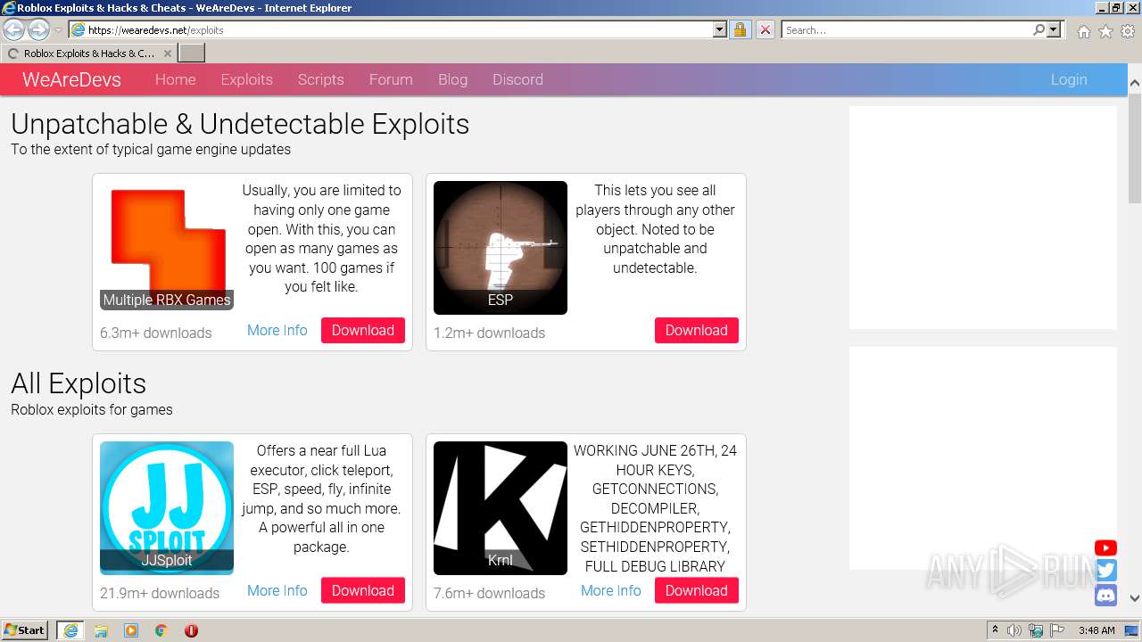 Malware analysis https://wearedevs.net/exploits Malicious activity ...