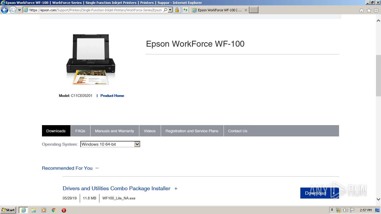 epson wf 100 printer driver