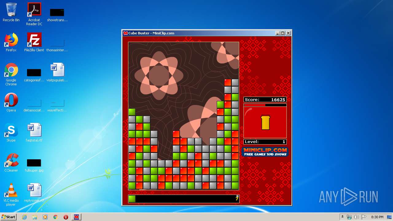 Malware analysis Miniclip-Game-cube-buster.exe Malicious activity | ANY.RUN  - Malware Sandbox Online