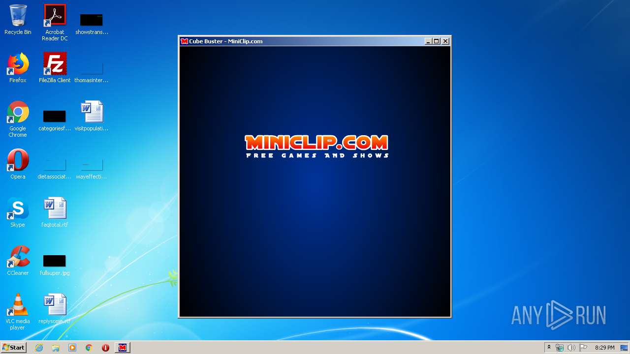 Malware analysis Miniclip-Game-cube-buster.exe Malicious activity | ANY.RUN  - Malware Sandbox Online