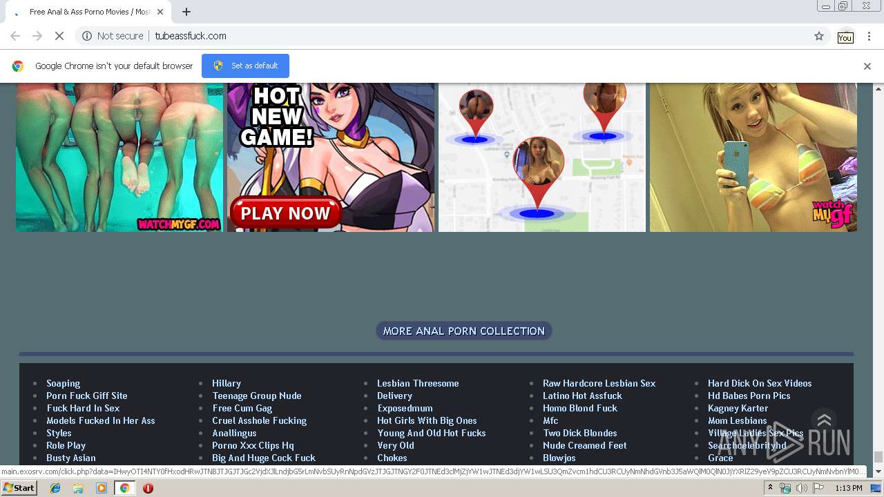 Malware analysis http://tubeassfuck.com No threats detected | ANY.RUN -  Malware Sandbox Online