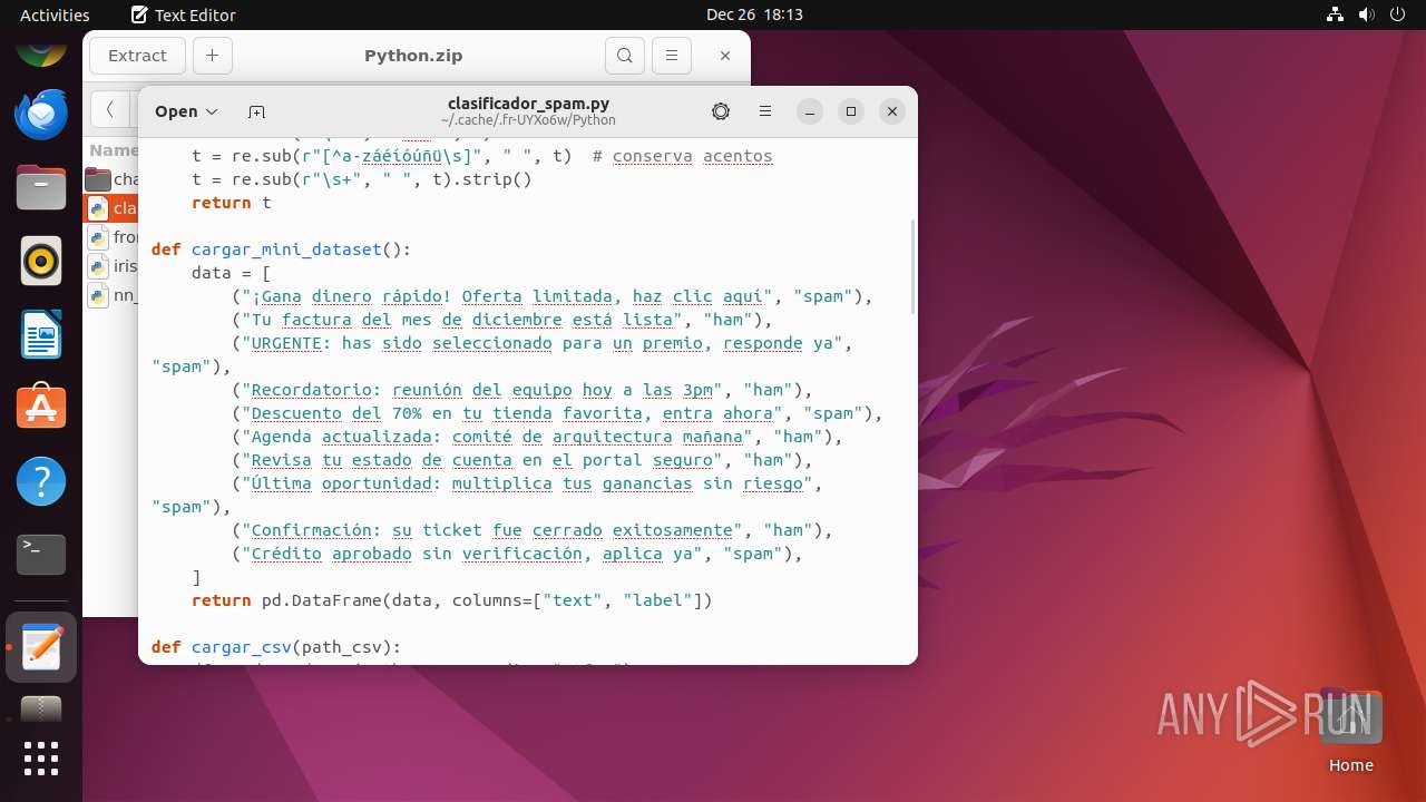 Malware analysis Python.zip No threats detected | ANY.RUN - Malware ...