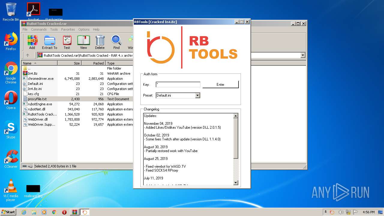 Analysis RedEngine Cracked.rar (MD5: 7194C9F675FD275922342851CD216D05)  Malicious activity - Interactive analysis ANY.RUN