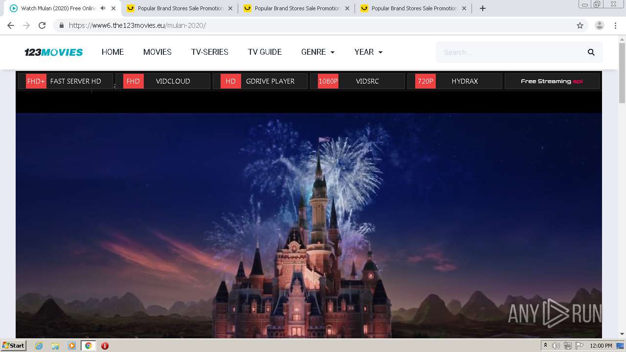 Malware analysis https www6.the123movies.eu Malicious activity ANY.RUN Malware Sandbox Online
