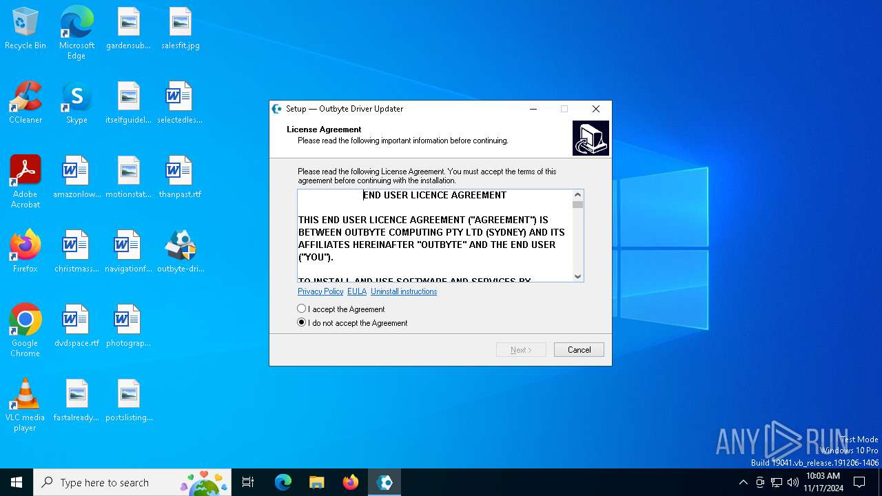 Analysis outbyte-driver-updater.exe (MD5 ...