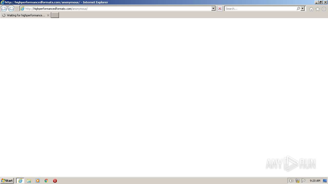 Malware analysis http:highperformancedformats.comanonymous Malicious  activity | ANY.RUN - Malware Sandbox Online