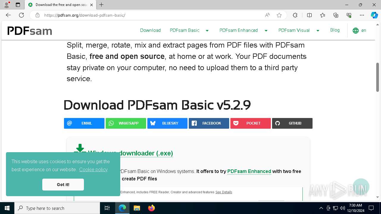 Malware analysis https://pdfsam.org/download-pdfsam-basic/ Malicious ...