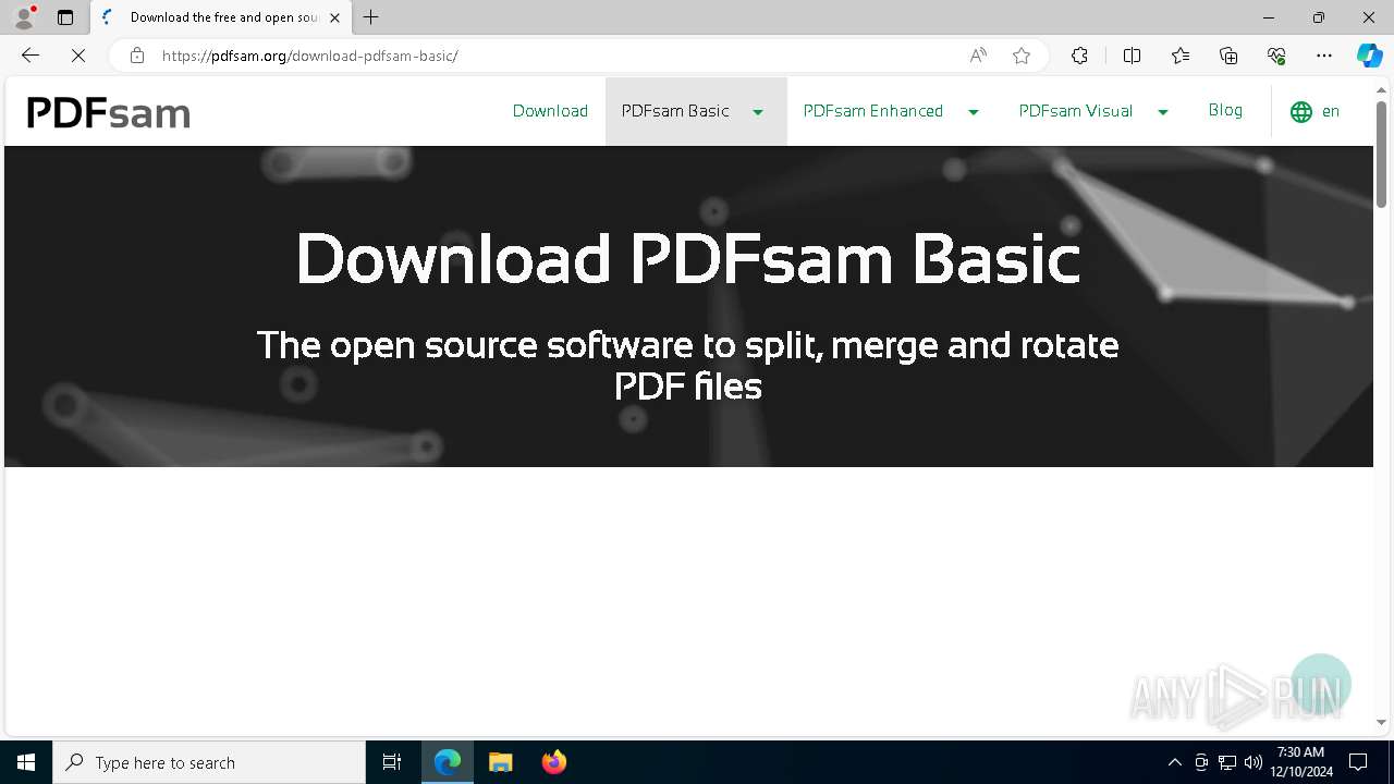 Malware analysis https://pdfsam.org/download-pdfsam-basic/ Malicious ...