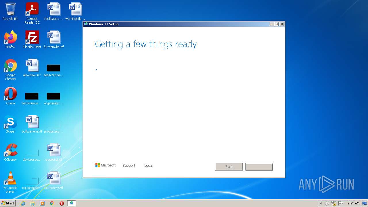 Malware analysis MediaCreationToolW11.exe Malicious activity ANY.RUN Malware Sandbox Online
