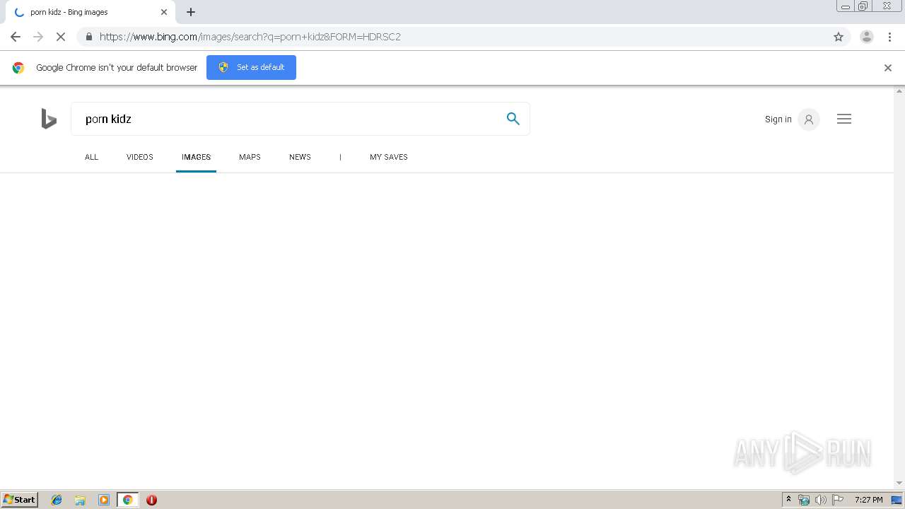 Malware analysis https://www.bing.com/search?q=porn+kidz&form=QBLH&sp=-1&pq= porn+kidz&sc=0-9&qs=n&sk=&cvid=0722EEB9BC5A4CE98F92BCDE6ACE6E2E No threats  detected | ANY.RUN - Malware Sandbox Online