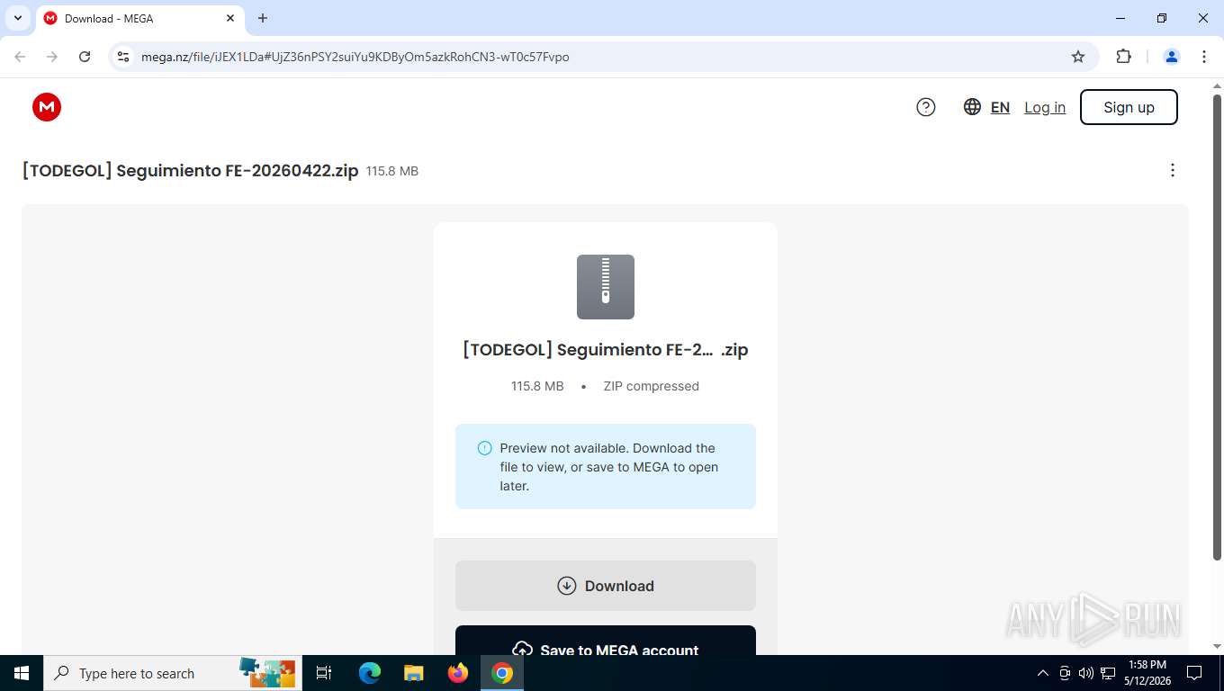 Malware analysis https://mega.nz/file/iJEX1LDa# ...