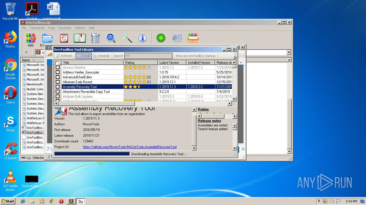 Malware analysis XrmToolbox.zip Malicious activity ANY.RUN Malware