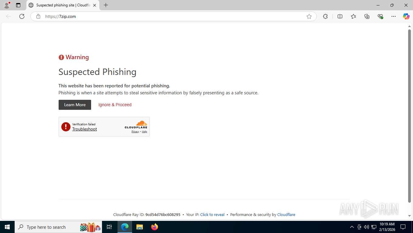 Malware analysis 7zip.com Malicious activity | ANY.RUN - Malware ...