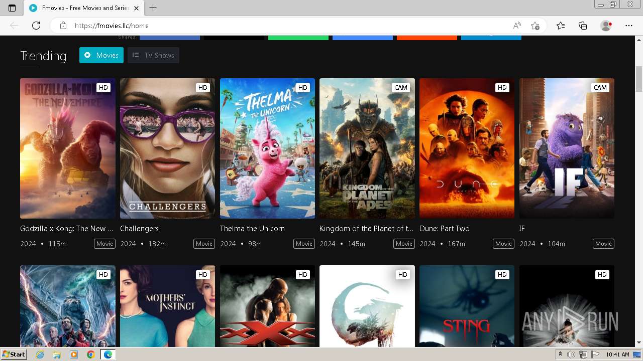 Malware analysis https//fmovies.llc/home Malicious activity ANY.RUN