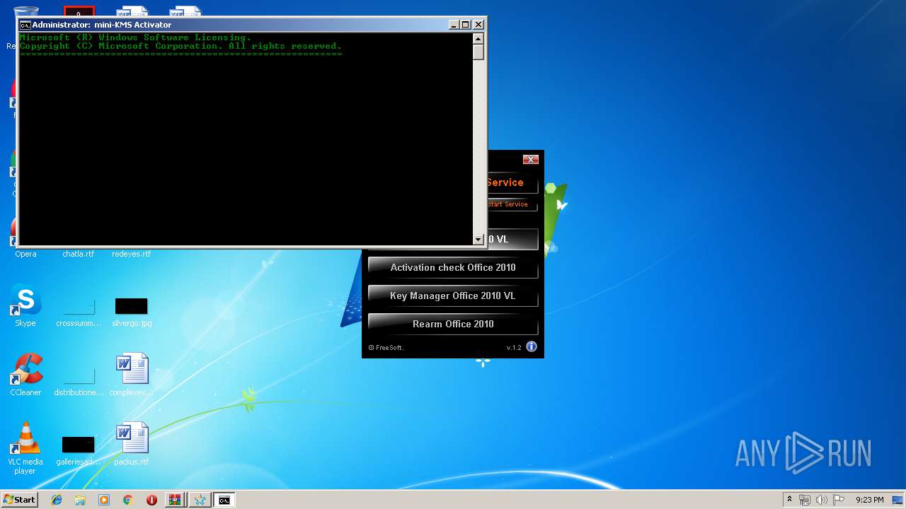 Malware analysis 55.107mini-kms_activator_v1 2_office2010_vl_eng.rar  Malicious activity | ANY.RUN - Malware Sandbox Online