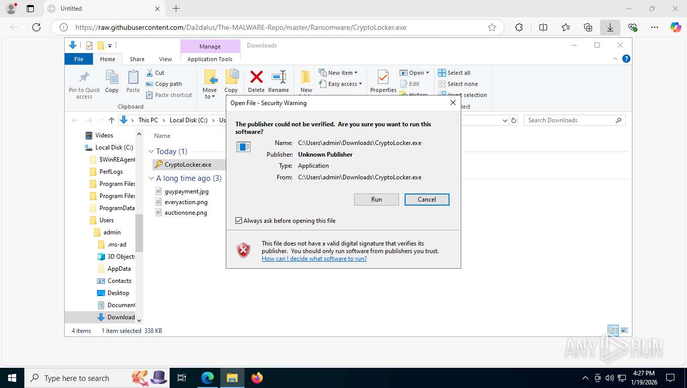 Malware analysis https://raw.githubusercontent.com/Da2dalus/The-MALWARE ...