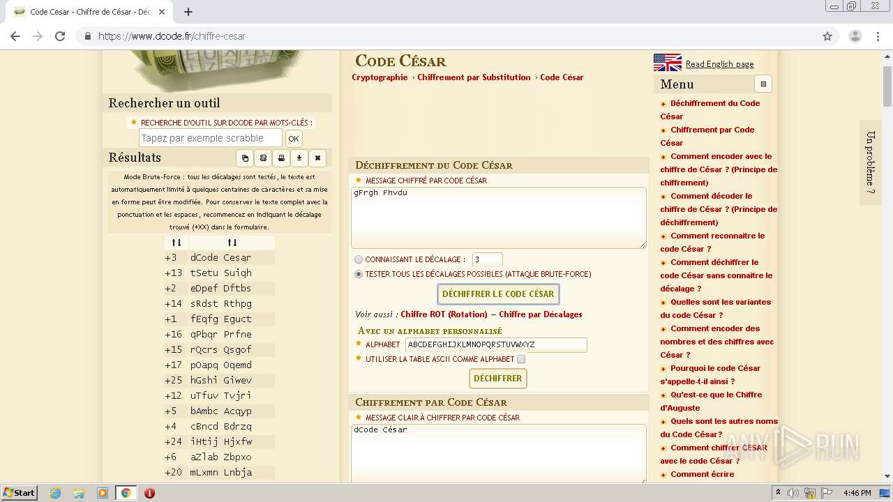 D Code Fr Malware analysis http://www.dcode.fr Malicious activity | ANY.RUN ...